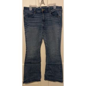 American Eagle Size 14 Short Kick Boot Blue Jean